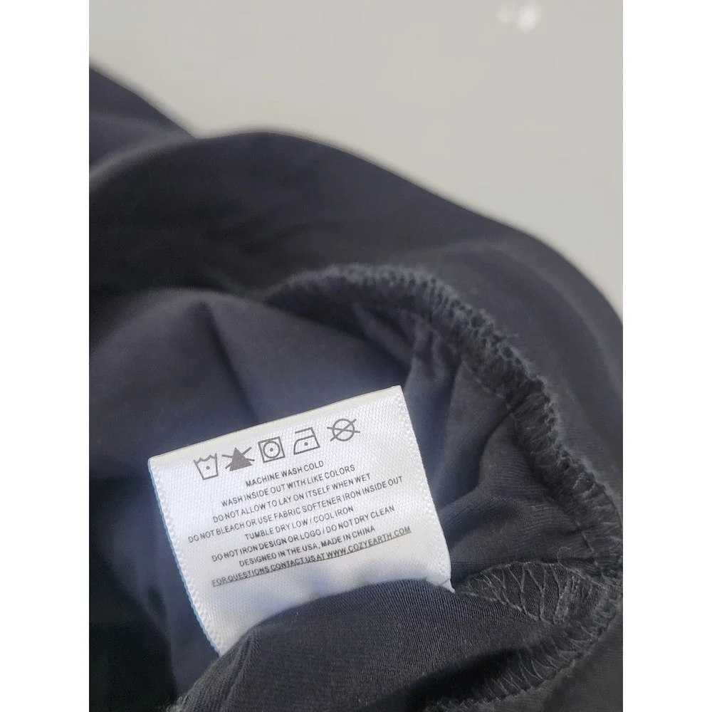 Cozy Earth Bamboo Lounge Shorts Mens XXL Black Drawstring Pockets Breathable